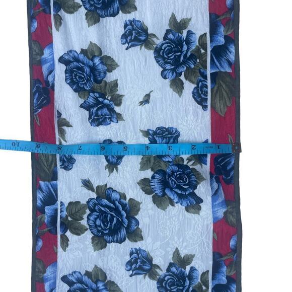 Albert Nipon Vintage 100% Silk Floral Scarf - Picture 10 of 13